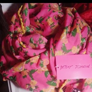 Pink Betsey Johnson Infinity Scarf